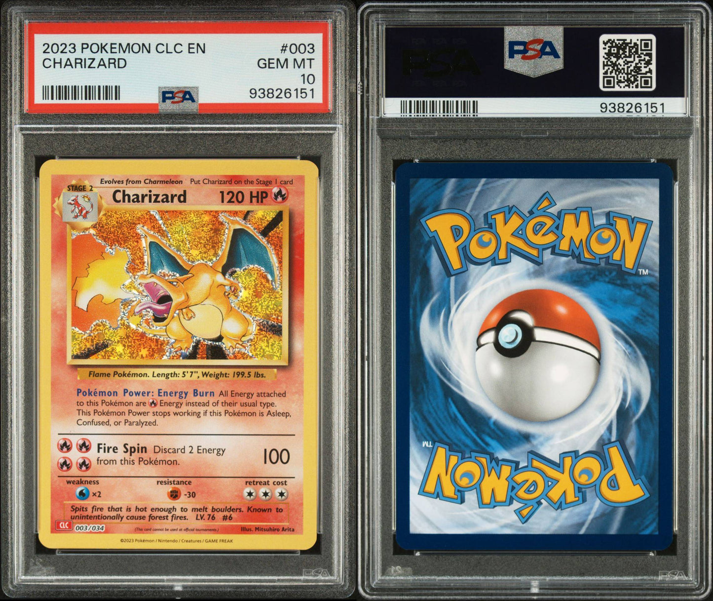 PSA 10 Charizard / 2023 Pokémon Trading Card Classic Collection / English