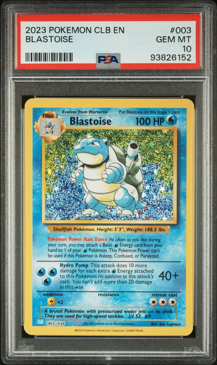 PSA 10 Blastoise / 2023 Pokémon Trading Card Classic Collection / English