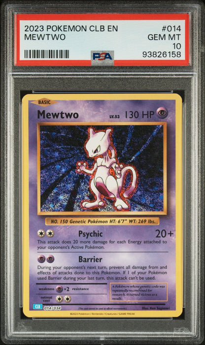 PSA 10 Mewtwo / 2023 Pokémon Trading Card Classic Collection / English