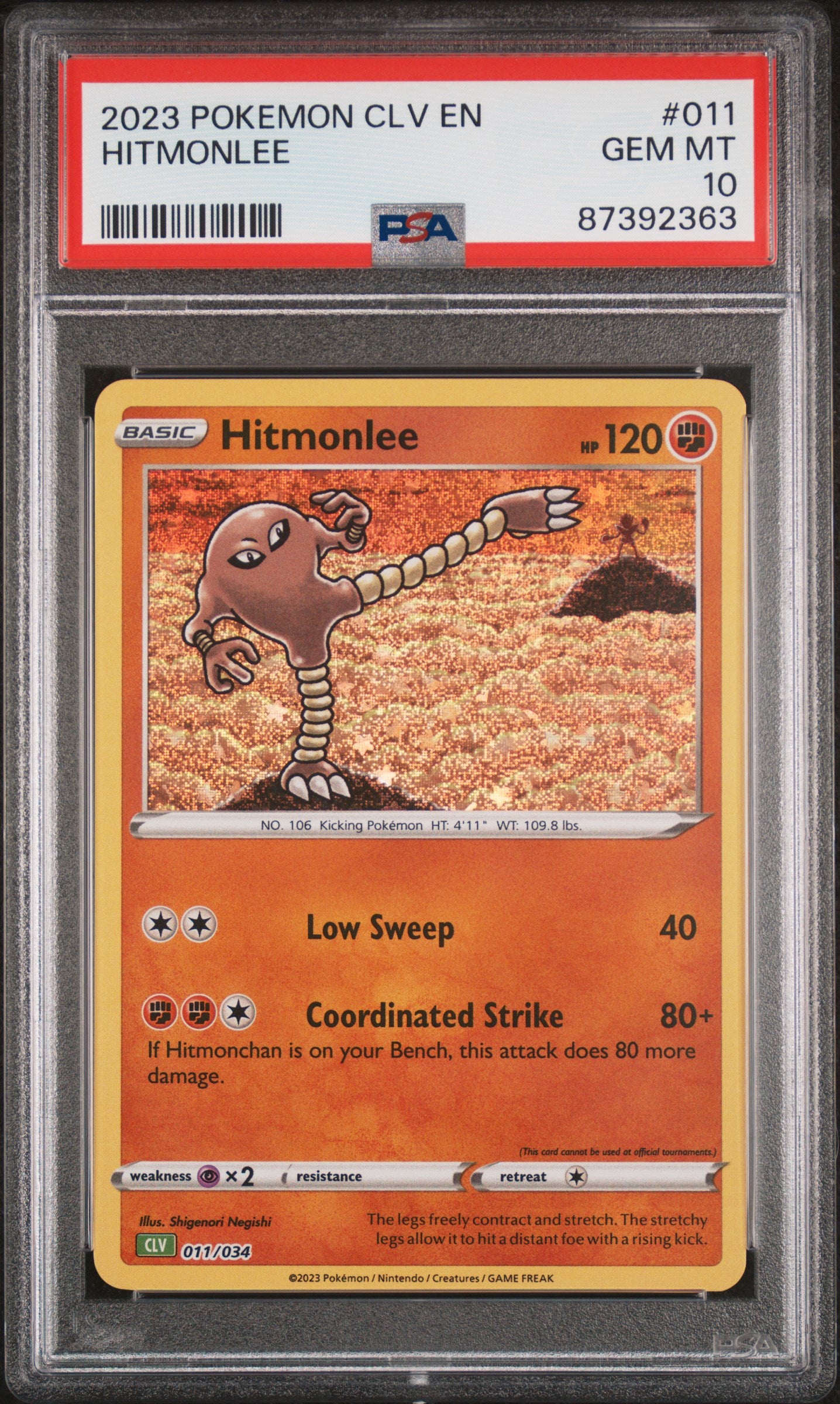 PSA 10 Hitmonlee / Pokémon CLV-TRADING CARD GAME CLASSIC VENUSAUR & LUGIA ex DECK