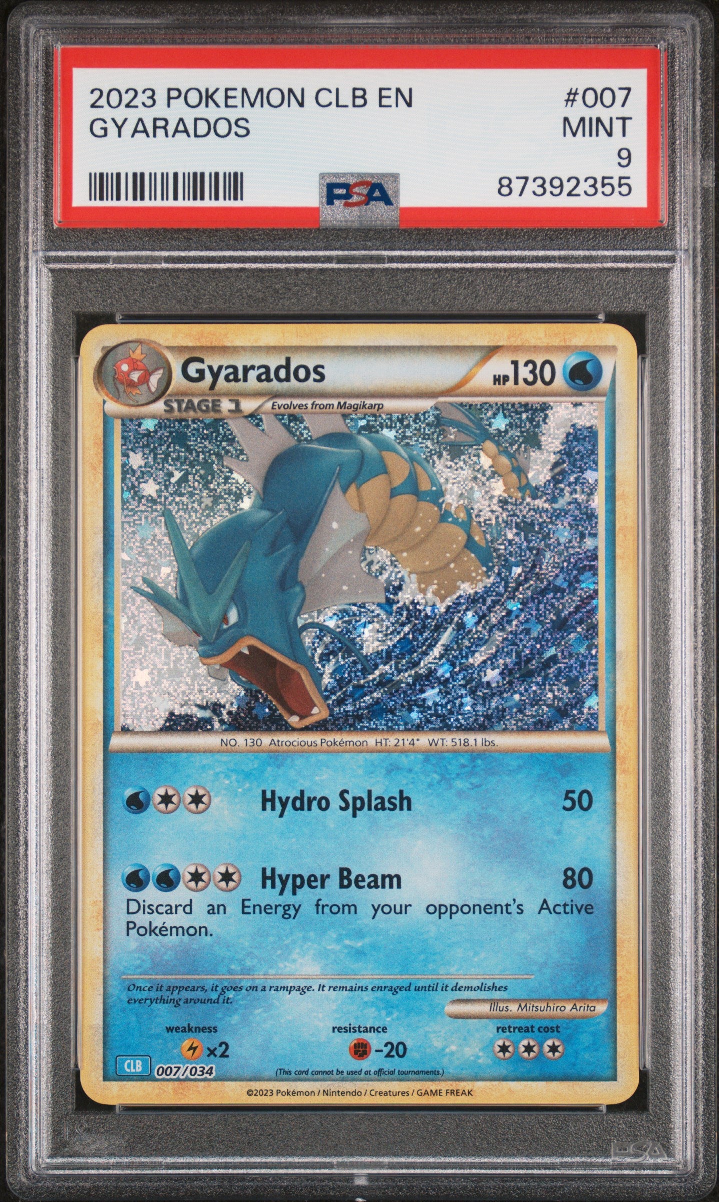 PSA 9 Gyarados / Pokémon CLB-TRADING CARD GAME CLASSIC BLASTOISE & SUICUNE ex DECK