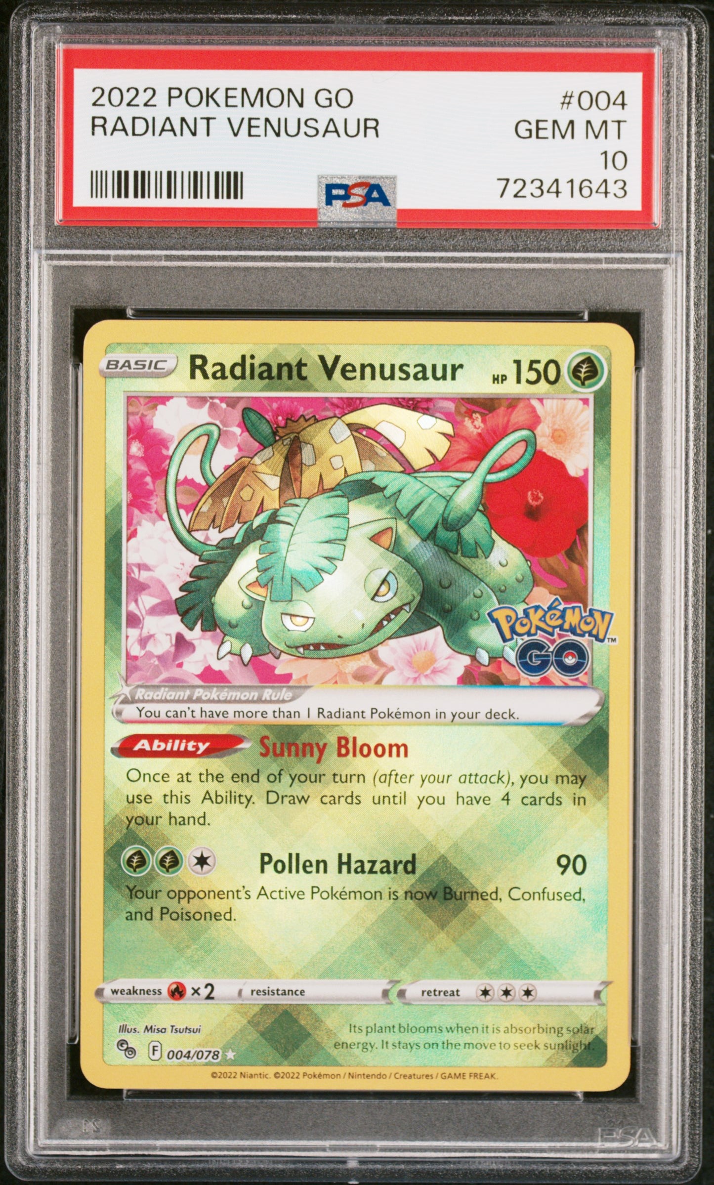 PSA 10 Radiant Venusaur / Pokémon GO